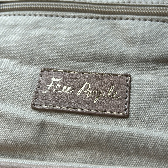 Free People Goat Leather Crossbody Bag Beaded Strap Pockets - Picture 5 of 9